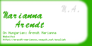 marianna arendt business card